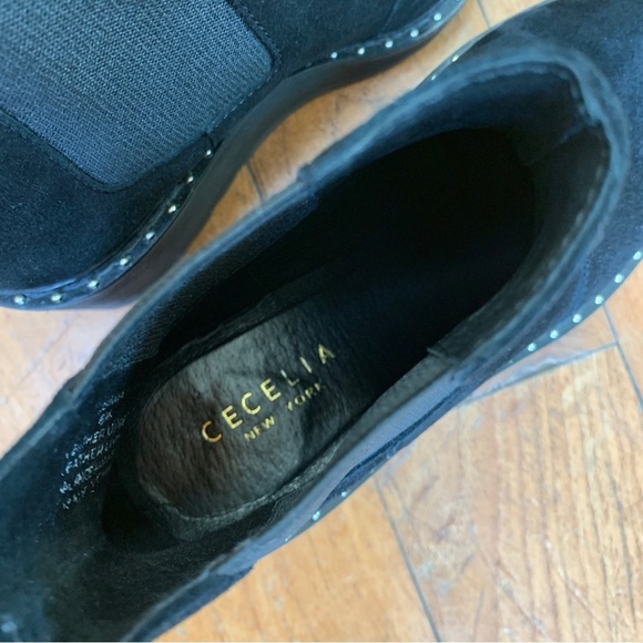 Cecelia New York Gemma Slip On Wedge Bootie in Black Suede 6 - Picture 10 of 10